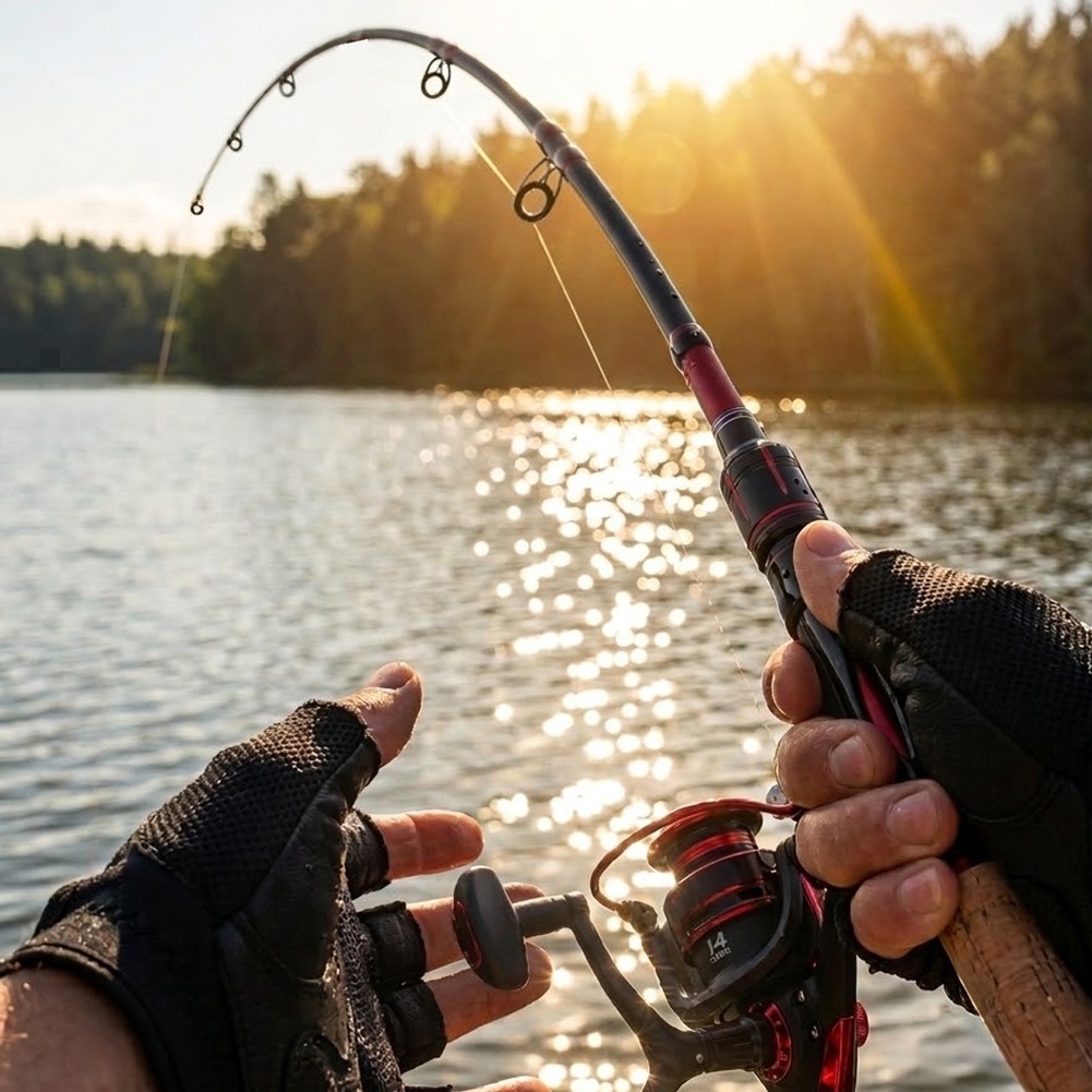 Fishing Rod Combo - 超軽量カーボンファイバー製釣り竿1.8mとリール、タックルボックス、37個のルアー、フルアクセサリーパッケージ付きコンボセット