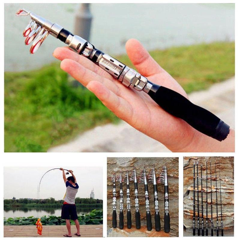 Fishing Rod Casting - 1 メートル調節可能な伸縮式釣り竿実用的な強化グラスファイバー釣り竿屋外ポータブル釣り竿
