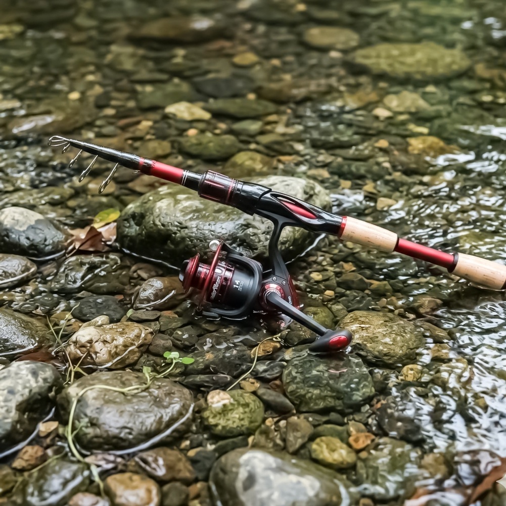 超軽量カーボンファイバー製釣り竿1.8mとリール、タックルボ - Fishing Rod Combo のレビューと価格