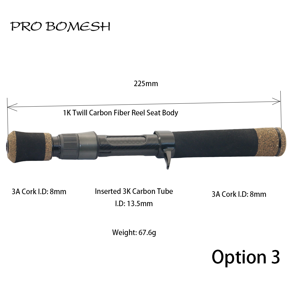 PROBOMESH カーボンファイバー鋳造リールシート 3A - Fishing Rod Casting のレビューと価格
