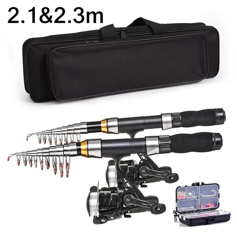 BRAVMAK 2.1/2.3m伸縮式釣り竿リールコンボフル - Fishing Rod Spinning のレビューと価格