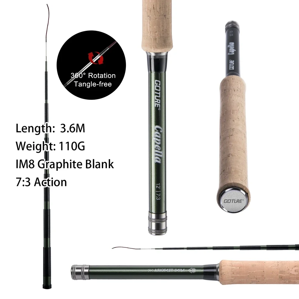 Goture 12FT クラシックテンカラフライフィッシング - Fishing Rod Combo のレビューと価格