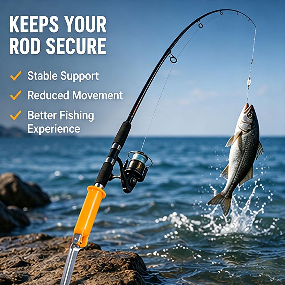 携帯用海釣り竿ホルダー、地面に挿せるスタンド、耐久性のある金 - Fishing Rod Rack のレビューと価格